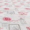 ANRO Oilcloth Tablecloth, Washable, Roses, Country House Antique Style, Grey,