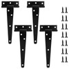 YuGtcen T Hinge, 4 Pcs 6-inch Door Hinges Outdoor Heavy