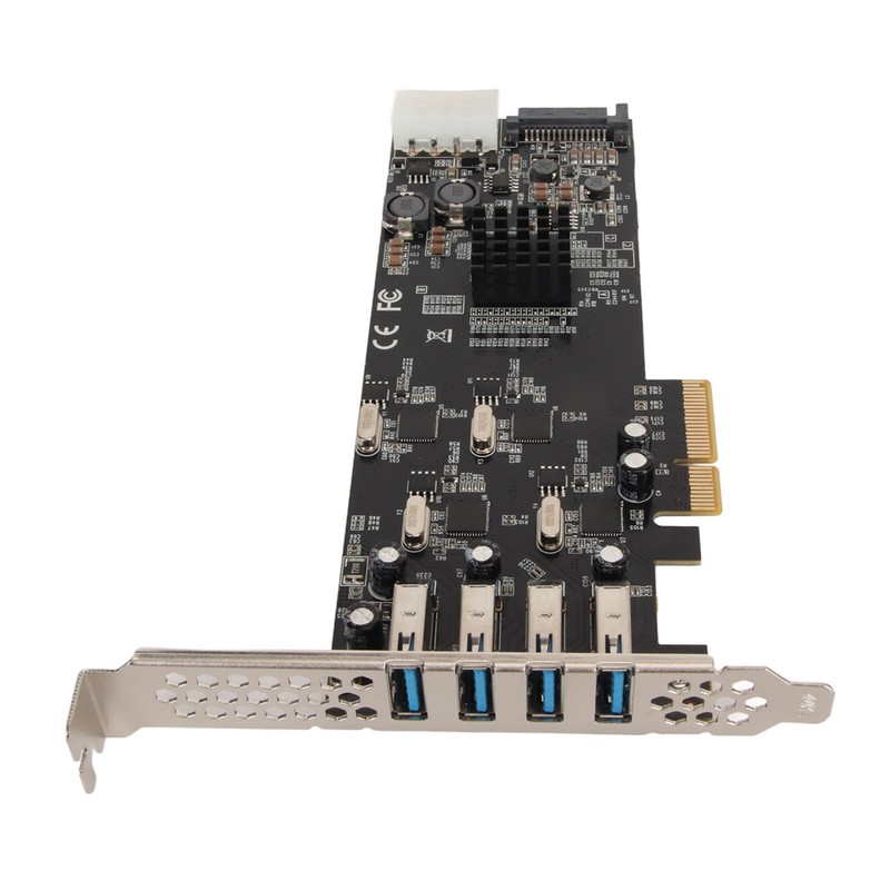 4 Port USB 3.0 PCIE Card 4 Dedicated 5Gbps Channels