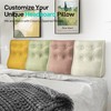 Rucener Sectional Headboard Pillow, Zipper Design Combinable Ergonomic Reading Pillow