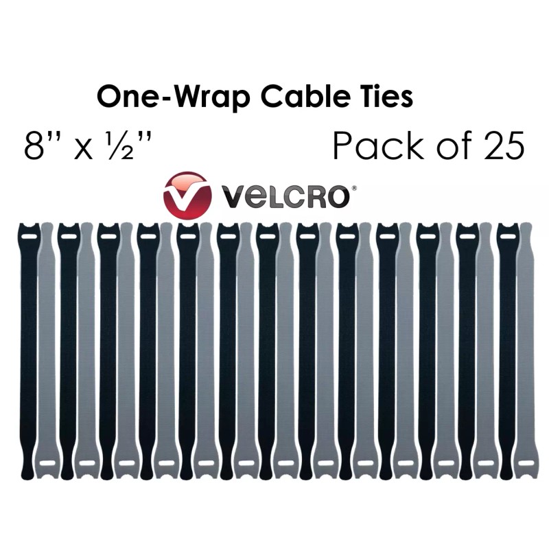 VELCRO 25 VELCRO® Brand One-Wrap Thin Cable Ties Reusable Straps