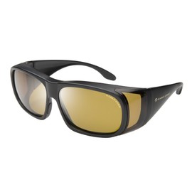 Eagle Eyes Polarized Fiton Large Fitover-style Sunglasses - UVA, UVB and Blue Light Blocking Protection (Black)