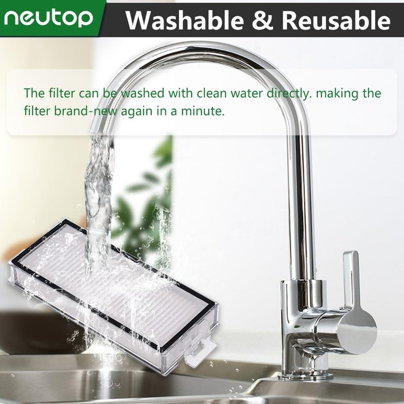 Neutop Replacement Filters Compatible with Roborock Q5 Pro/Pro+/Max +, Q5