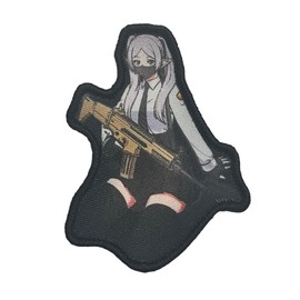 Cartoon Tactical Beauty Patches, Printed Hook & Loop Patch Military Morale Badge for Backpacks, Vests, Hats, Jackets