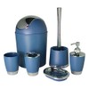 Bathlux Modern Design 6 Piece Bathroom Accessory Set, Toilet Brush,