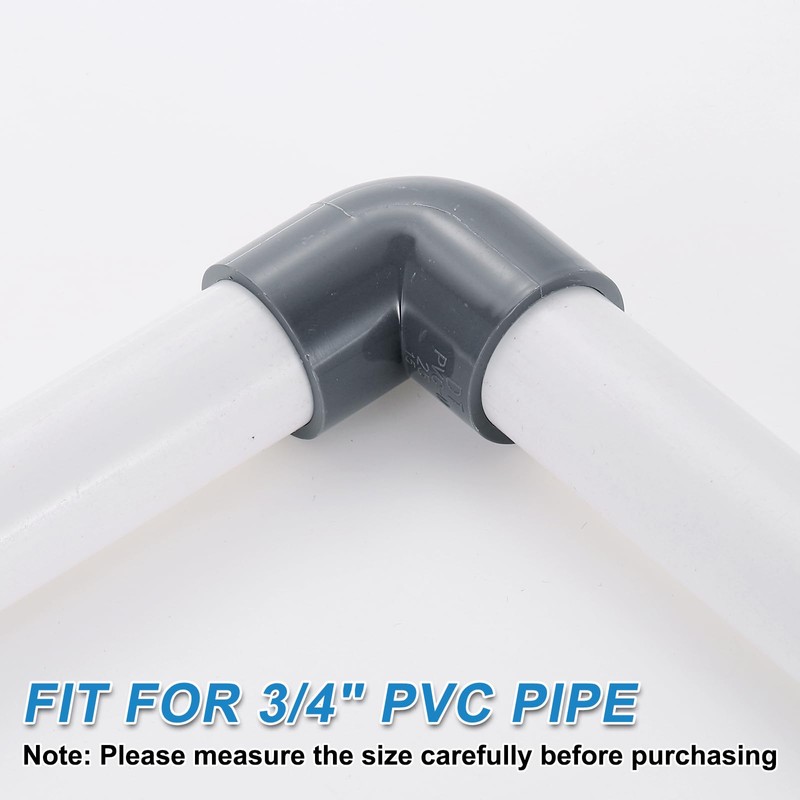 sourcing map 3/4" 90 Degree Elbow, 8Pcs PVC Pipe Fittings