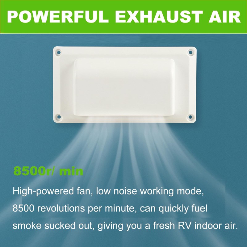 AUTOXBERT RV Side Vent Fan, 25W 12V Small Vent Ventilation