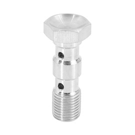 X AUTOHAUX Hollow Screw M10 x 1.0 Metric Thread Banjo Fitting Double Brake Line Adapter