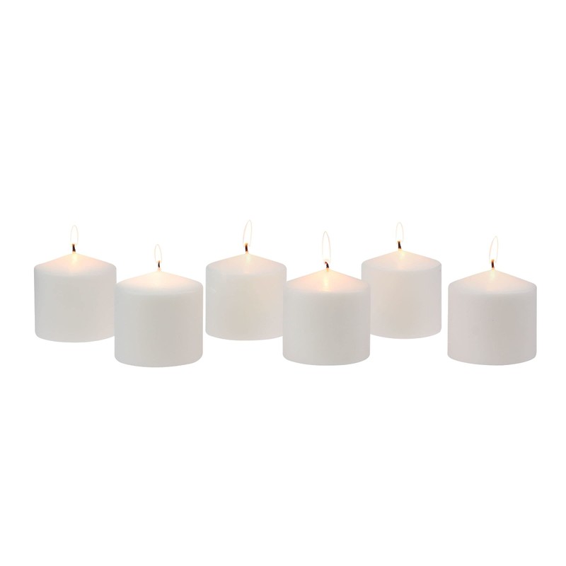 Stonebriar 18 Hour Long Burning Unscented Pillar Candles, 3x3, White