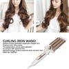 Hair Curling Iron Adjustable Temperature Gold Large 3 Barrel Curling