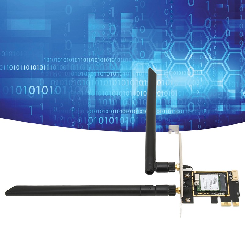 PCIe Network Card 1800Mbps BT5.2 2.4G/5Ghz Dual Antenna MU MIMO