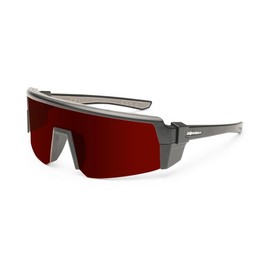 BOMBER SMOKE BOMB ANSI Z87+ Safety Sunglasses:_Polarized - Red Mirror