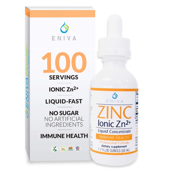 Eniva Liquid Zinc Supplement Ultra Concentrated Zinc Drops for Immune Health 1.7 oz
