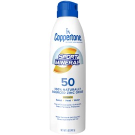 Coppertone SPORT Mineral Sunscreen Spray SPF 50, 5 OZ
