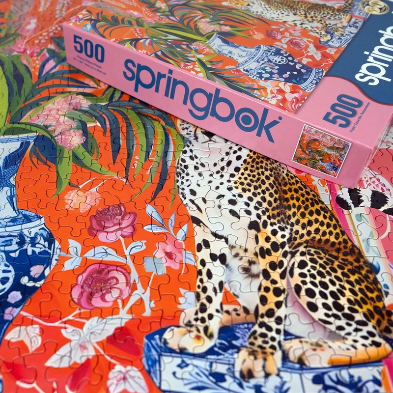 Springbok Cheetah and Ginger Jar 500 Piece Jigsaw Puzzle for