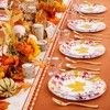 KIRE 150PCS Thanksgiving Plates Dinnerware Maple Leaves - Plastic Thanksgiving