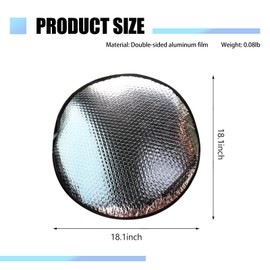 Flygun 1 PC Car Steering Wheel Sunshade, Polyester Cloth-Wrapped Steering Wheel All-Inclusive Reflective Sun Protection Heat Shield, Decorative Accessories, Suitable for Cars, Trucks, SUVs (Silver)