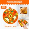 1 Pcs 12 Inch Tortilla Warmer Pouch,Orange Microwave Tortilla Warmer