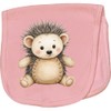 inktastic Vintage Knitted Plush Hedgehog Baby Burp Cloth Pink 464bb