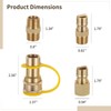 4 Pcs 1/2 Inch Natural Gas Quick Connect Fittings Kit,