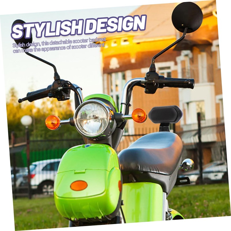GLEAVI Motorbike Detachable Backrest Pad Scooter Passenger Seat Support Easy