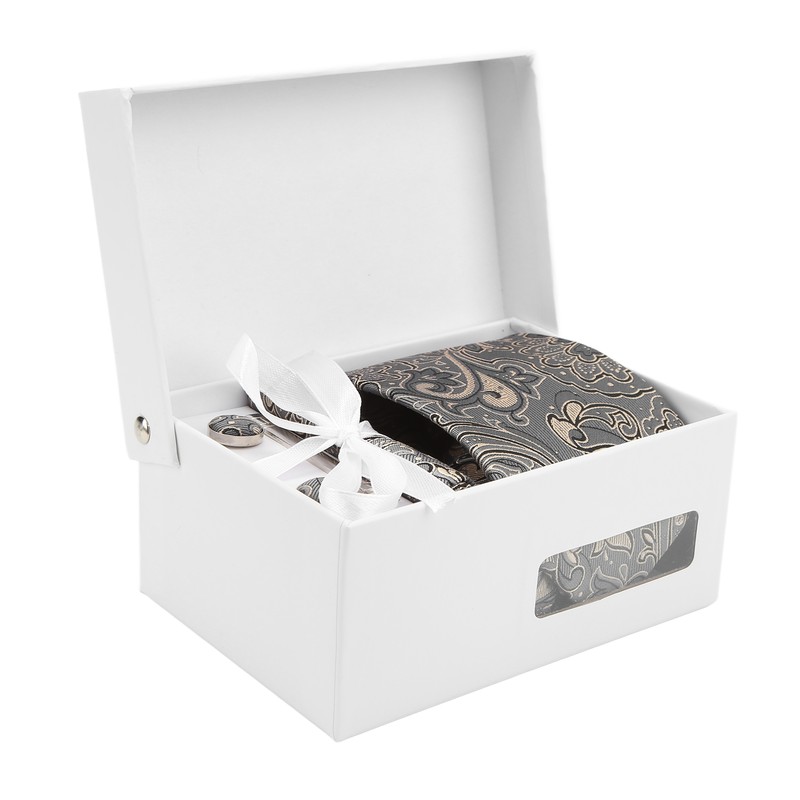 6pcs Paisley Ties Set Casual Business Style Polyester Yarn Paisley