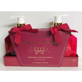Morgan & Grace ~ Peppermint & Frosted Vanilla Hand Wash & Lotion 10.14 fl oz Ea.