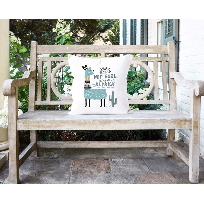 SpecialMe® Cushion Cover Mir egal ich Bin Ein Alpaca –