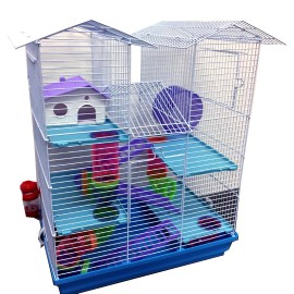 Mcage Large 5-Floors Twin Tower Dwarf Hamster Habitat Rodent Gerbil Mouse Mice Cage