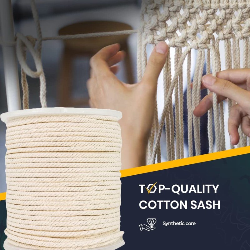 SGT KNOTS Cotton Sash Cord - All Purpose Rope for