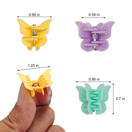 Ruocce 50 Pinzas Para El Pelo Con Forma De Mariposa De Colores Surtidos, Preciosas Mini Pinzas Para El Pelo Con Forma De Mariposa, Accesorios Para Mujeres Y Niñas (Paquete De 50 Macarrones)
