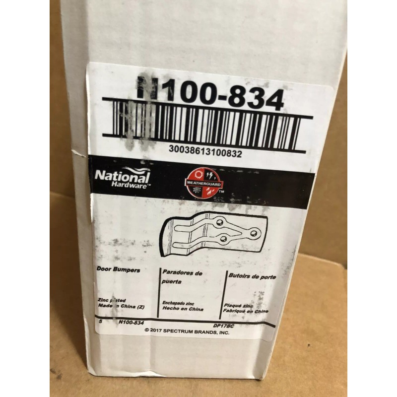 National Hardware Door Bumper For Sliding Barn Doors Thick,Zinc-Plated Steel