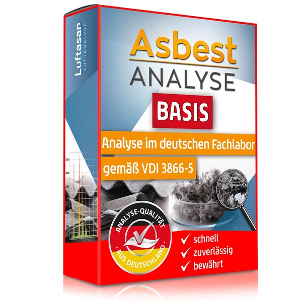 Asbestos Test Base - Check for Detection of Asbestos in Dust or Material Sample - Professional Laboratory Analysis for Asbestos