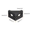 sourcing map 16Pcs Inside Corner Bracket Gusset, 28x28x20mm 2028 Angle