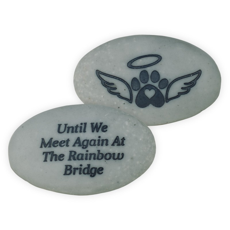 Angelstar Rainbow Bridge Pet Stone, Deep Grey
