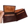 Buxton Genuine Leather Mountain Pull Out ID Billfold Wallet, Brown