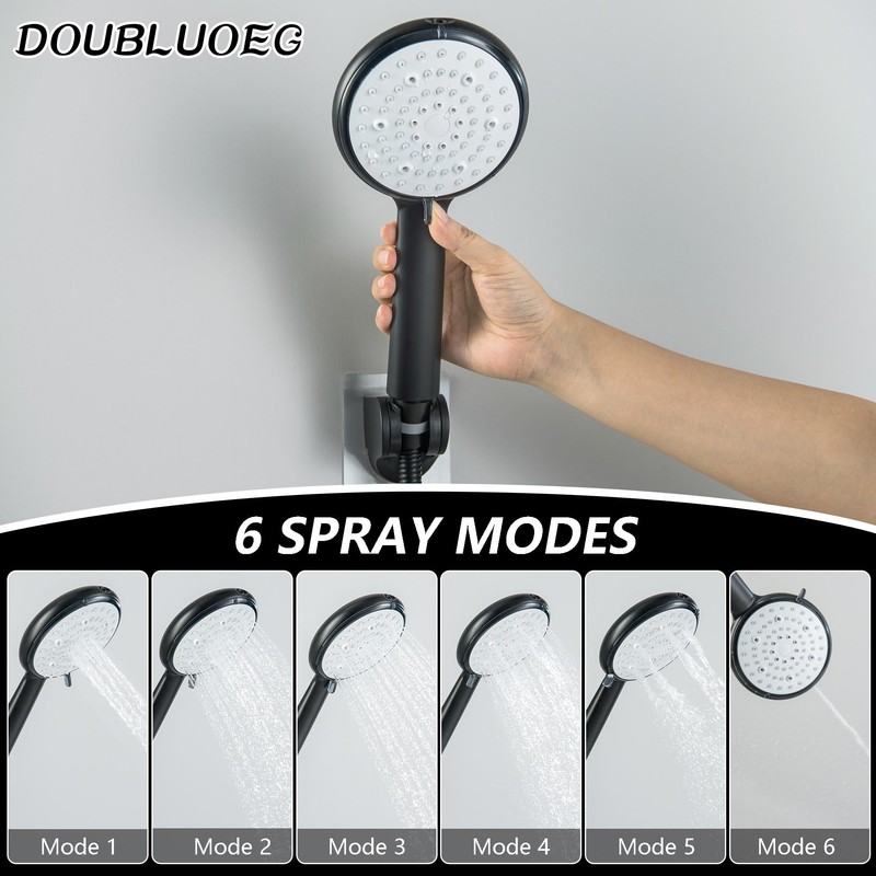DOUBLUOEG RV Shower Faucet, Metal Camper Shower Faucet with Hose