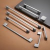 TUNNY 10 Pack Classic Cabinet Handles-5"/128mm Screw Spacing Brushed Nickel