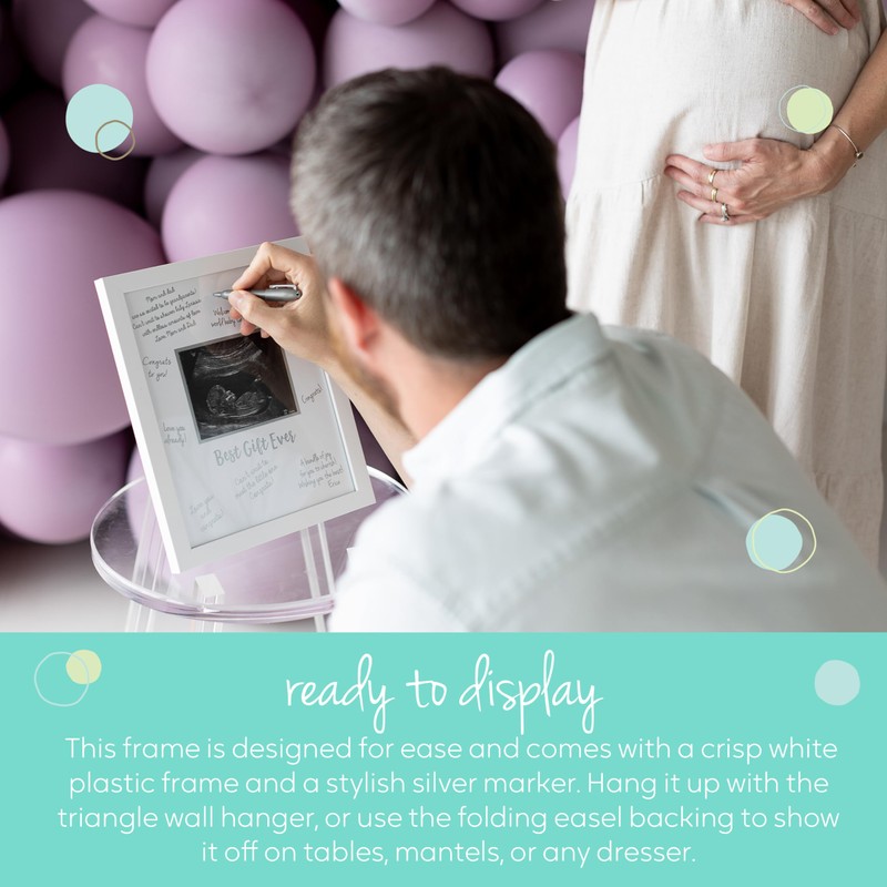 Tiny Ideas Sonogram Signature Frame - Ultrasound Picture Keepsake, Gender