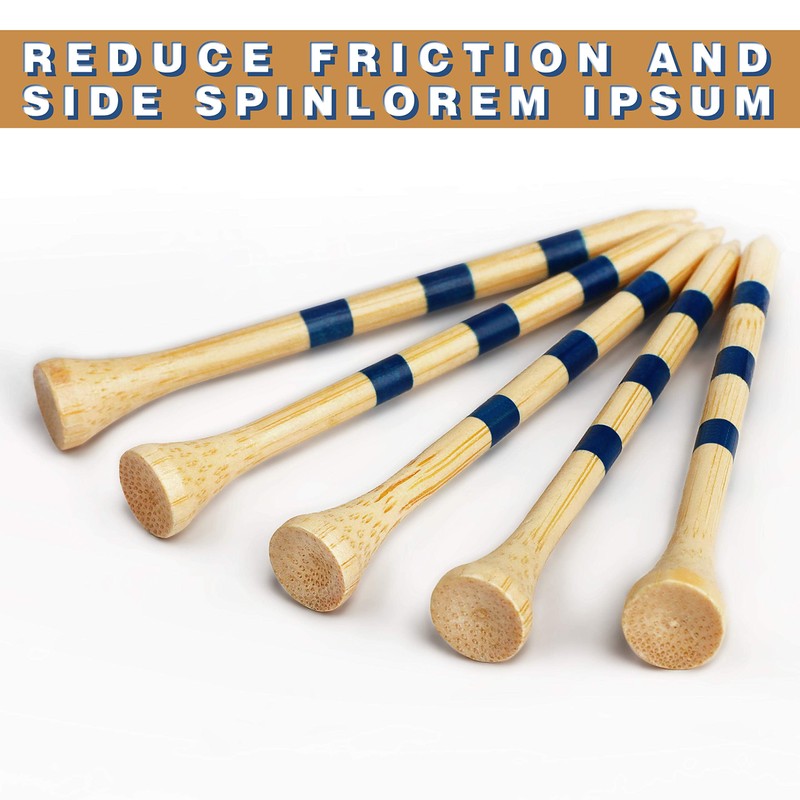 CHAMPKEY Premium Bamboo Golf Tees (70mm & 83mm) | Made