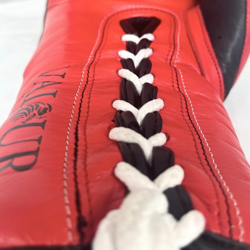 Valour Strike Lace-Up Boxing Gloves | Premium Leather Fight Gloves