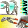 WEDO Stainless Slip Joint Pliers with Rubber Handle, Shock Resistant,
