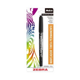 Zebra Marcador Permanente De Doble Punta Mckie Blíster 1 Pieza Negro.