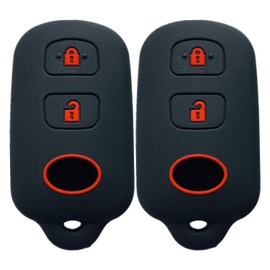 Key Fob Cover for Toyota Tundra: 2 Pics 3 Buttons Key Fob Case Protector Fit for 1995 to 2008 Toyota 4Runner Highlander FJ Cruiser Rav4 Camry Scion XA XB Avalon Echo Prius Sequoia Tacoma Celica| Black