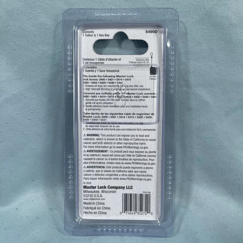 Master Lock Retractable Key Safe Tether, Master Lock 5490D, 36"
