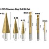 6Pcs HSS Titanium Coated Drill Bit Set with Case, 3