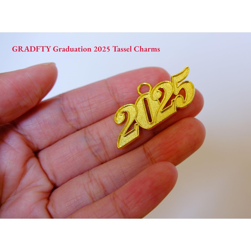 GRADFTY 2025 Tassel Graduation, Blue and White Tassel 2025