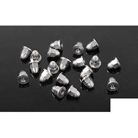 RC4WD M2 Flanged Acorn Nuts SILVER Z-S1725 x20 Stainless Steel 1.55 Lug nuts