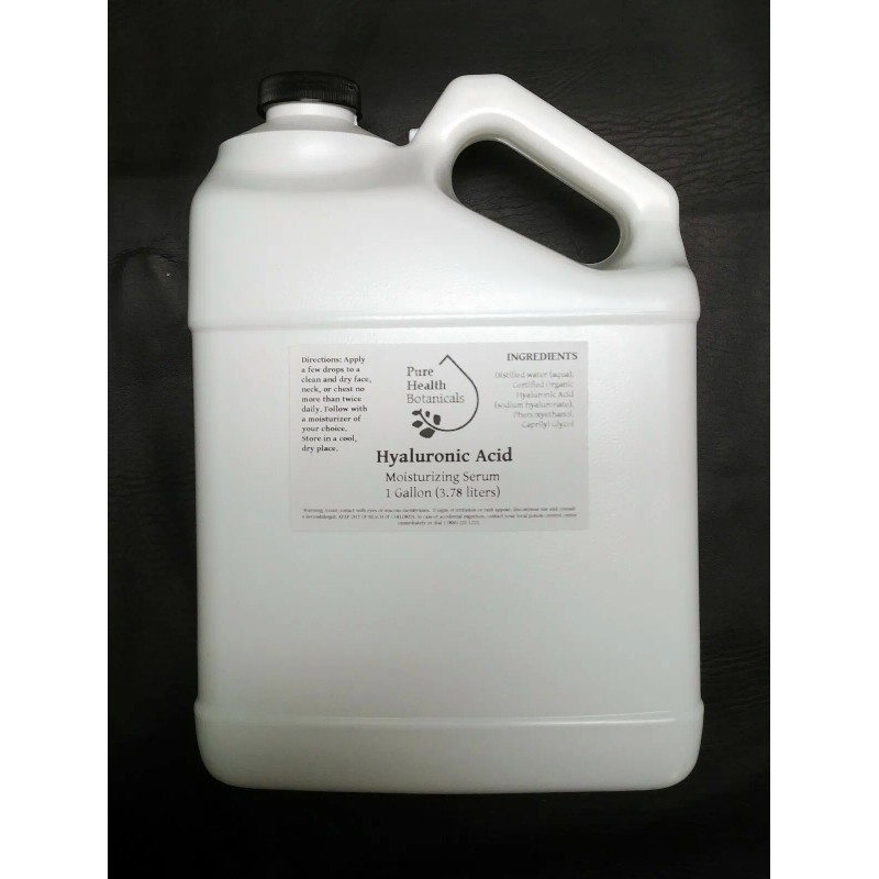 Pure Health Botanicals 1 Gallon Hyaluronic Acid Serum, Hydrating Anti-Wrinkle,