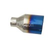 Unbranded 1X 5in Blue Flame Big Exhaust Tip 2.5in Inlet